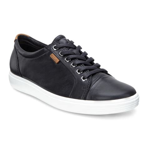 women's black leather casual sneakers.